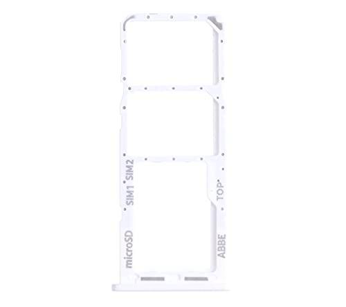 Compatible con Samsung Galaxy A22 4G SM-A225 A225 A225F Carro Bandeja SIM 1 + SIM 2 + Soporte Alojamiento SLOT SLITTA Memoria Micro SD Card (blanco)