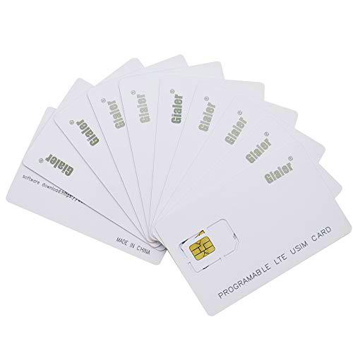 Gialer 100 tarjetas SIM programables para escribir 4G LTE WCDMA GSM Nano Micro 2FF 3FF 4FF 4FF Tarjeta USIM en blanco para operador de telecomunicaciones (100 piezas)