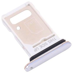 Genérico Bandeja SIM Compatible para Motorola Edge 30 Pro Blanco Plata Moto Tarjeta