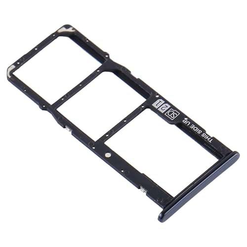 Genérico Bandeja SIM Compatible para Motorola Moto E6 Play Tarjeta Repuesto Negro Acero