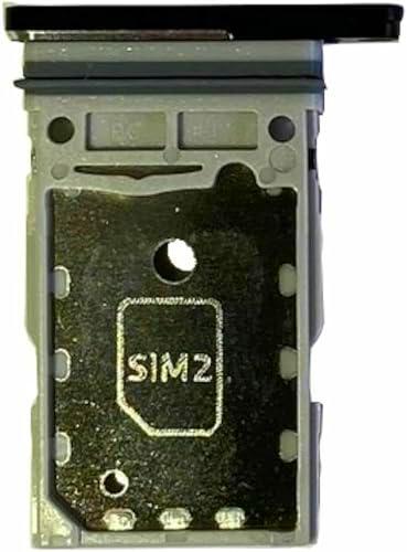 Reemplazo de Soporte de Ranura de Bandeja de Doble Tarjeta SIM Compatible con Samsung Galaxy Z Fold 3 5G Black