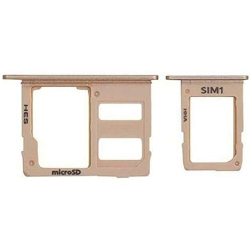 Genérico Bandeja Tarjeta SIM Compatible para Samsung Galaxy J6 / J8 Oro Adaptador SD