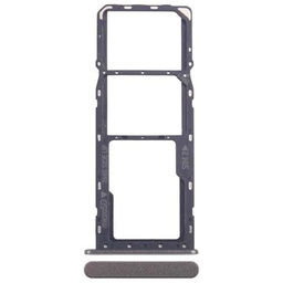 Bandeja de repuesto compatible con Nokia C32 con ranura para tarjeta nano Sim1 + SIM 2 + ranura para tarjeta micro SD (negro)