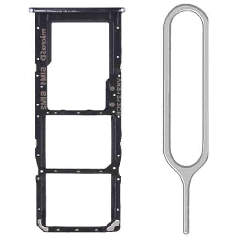 iReplaceParts - Bandeja SIM de repuesto compatible con Samsung Galaxy A03 Core (SM-A032F) con ranura de doble ranura para SIM con herramienta eyectora de bandeja SIM (negro)
