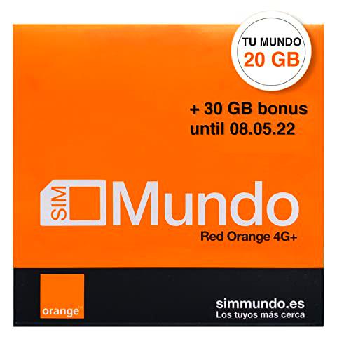 Orange Spain - Tarjeta SIM Prepago 20GB en España