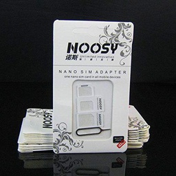 Noosy SIM Card adaptadores Nano para móviles - Micro; Mini/adaptador de tarjeta SIM estándar/Conversor/soporte + SIM Eject pin/herramienta